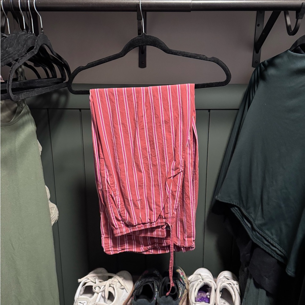 Old Navy Rust and Pink Striped Pants